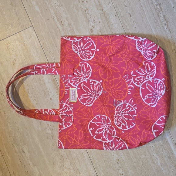 Handbags - Lilly Pulitzer for Estee Lauder Pink/Orange Sand Dollar Print Tote Bag